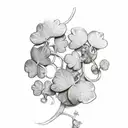 ivy vine wrapped around a clover tattoo design idea