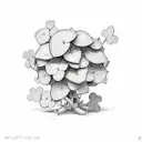 ivy vine wrapped around a clover tattoo design idea