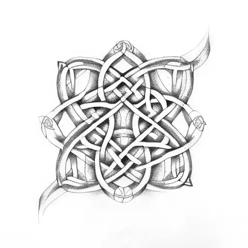 quaternary celtic knot tattoo