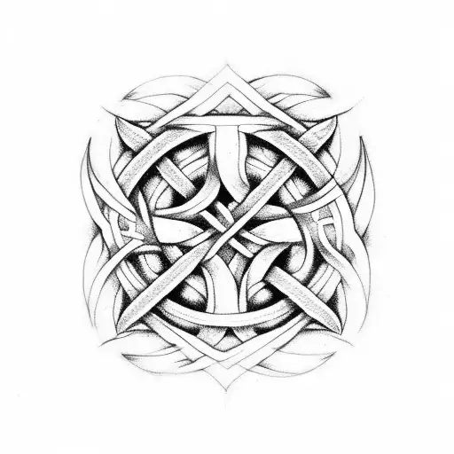 quaternary celtic knot tattoo