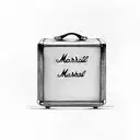 Marshall AMP whit a  Gibson guitar tattoo design idea