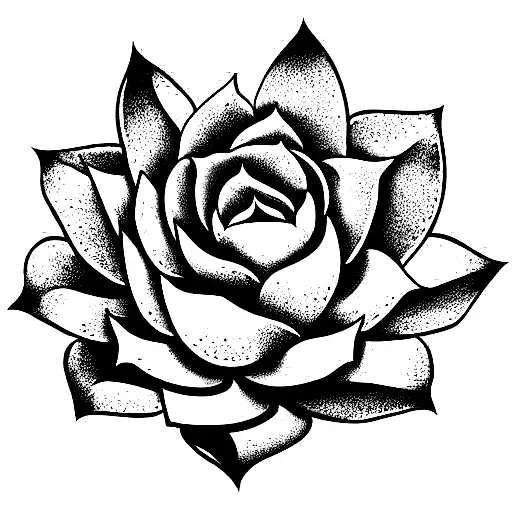 succulent flower tattoo design idea