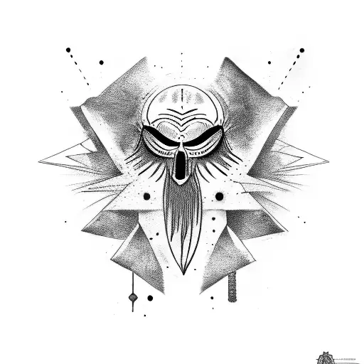 Crow head tattoo design idea