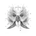 Crow head tattoo design idea