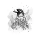 Crow head tattoo design idea