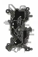 Hi-tech circuit board design with hidden gaming references tattoo design idea