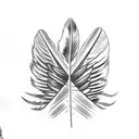 eagle Feathers, wing and clouds. Forearm tattoo design idea