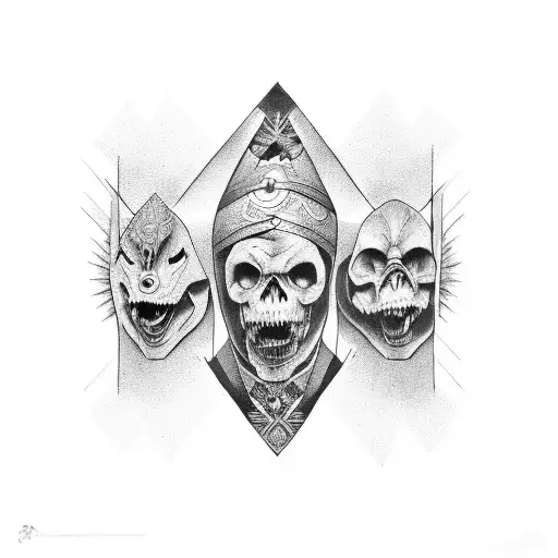 amistad de tres personas  tattoo design idea