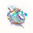 crystals  tattoo design idea