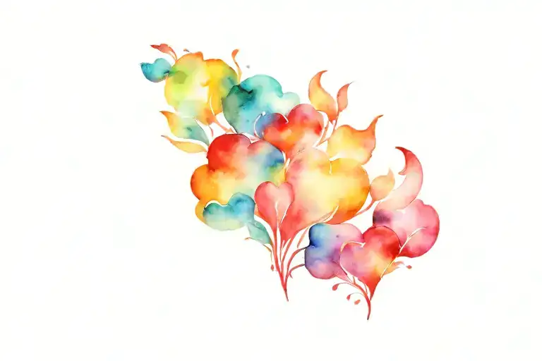 rawwwrrr and 3 small heart tattoo design idea