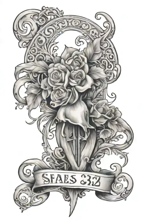 Psalm 23 tattoo design idea