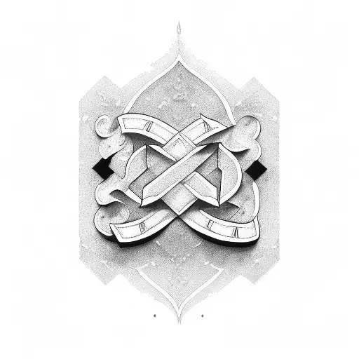 D & C letter  tattoo design idea