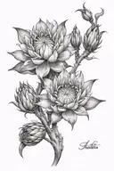 a night blooming cereus tattoo design idea