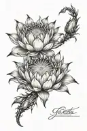 a night blooming cereus tattoo design idea