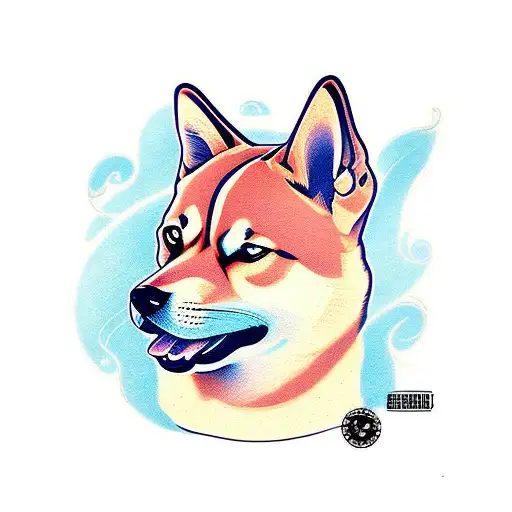 shiba inu tattoo design idea