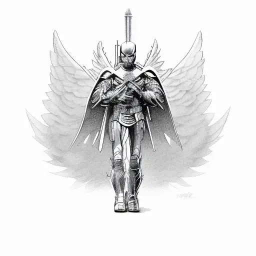 avenging angel  tattoo design idea