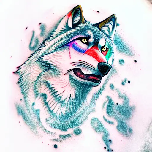 Wolf germany azrael tattoo design idea