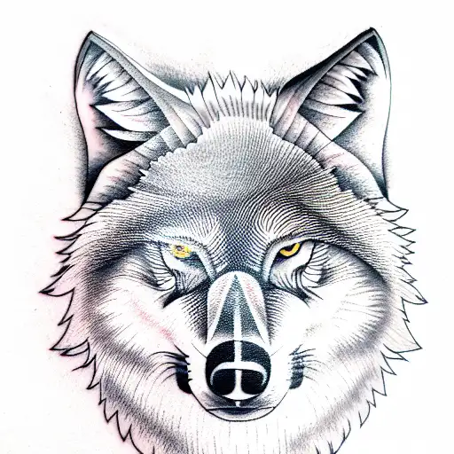 Wolf tattoo design idea