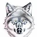 Wolf tattoo design idea