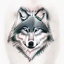 Wolf tattoo design idea