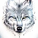 Wolf tattoo design idea
