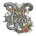 KAT in fancy script font tattoo design idea