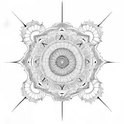 mandala spiral tattoo design idea