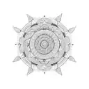 mandala spiral tattoo design idea