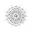 mandala spiral tattoo design idea