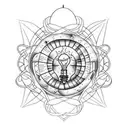 Create a tattoo that portrays a broken light bulb with vines growing out of it. The vines form sun, moon and star tattoo design idea