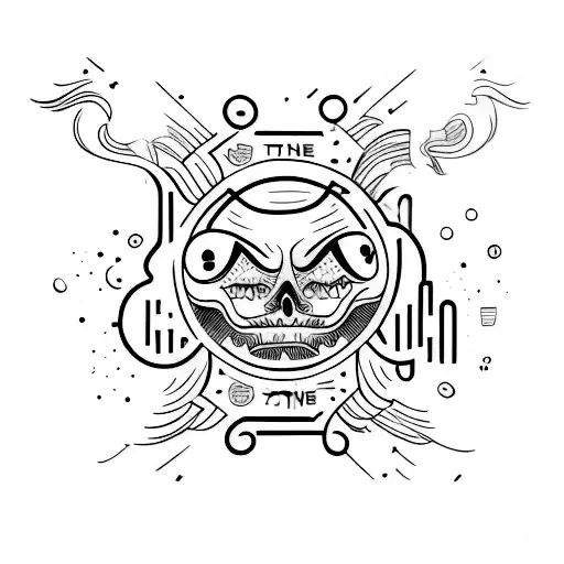 the word "exist" melting  tattoo design idea