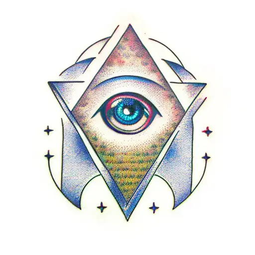 merkabah eye tattoo design idea