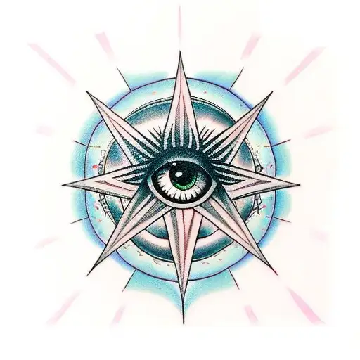 merkabah eye tattoo design idea