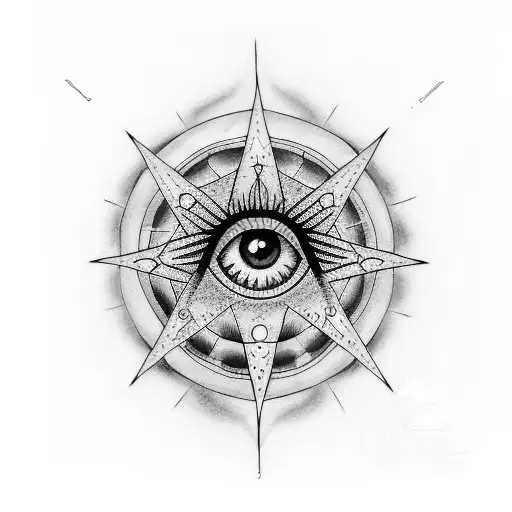 merkabah eye tattoo design idea