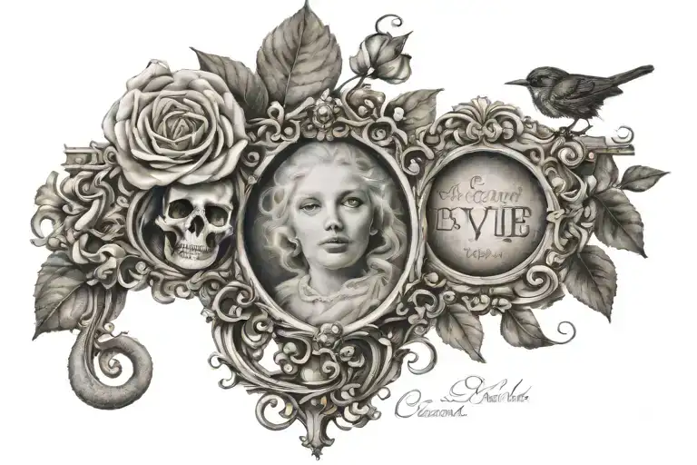 the words c'este la vie tattoo design idea