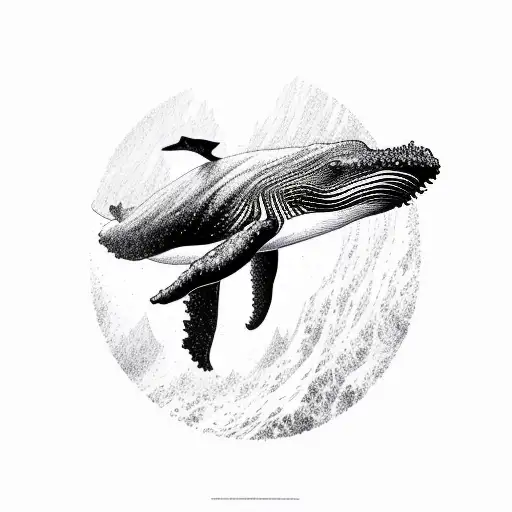humpback whale tattoo design idea