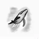 humpback whale tattoo design idea