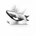 humpback whale tattoo design idea