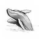 humpback whale tattoo design idea