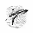 humpback whale tattoo design idea