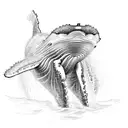 humpback whale tattoo design idea