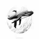 humpback whale tattoo design idea