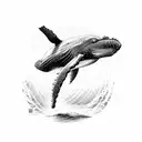 humpback whale tattoo design idea