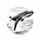 humpback whale tattoo design idea