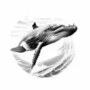 humpback whale tattoo design idea