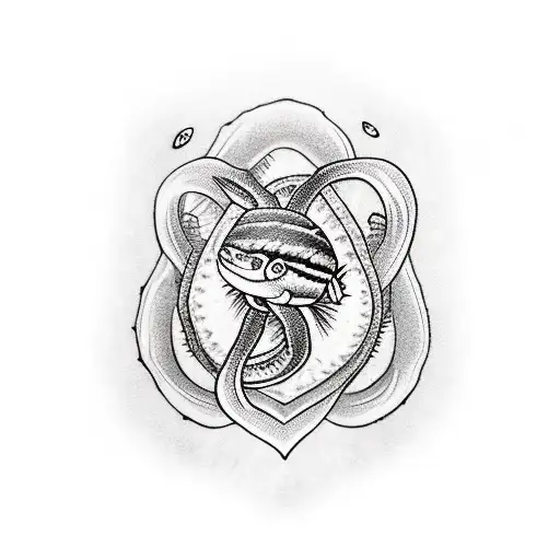 sushi with heart  tattoo design idea