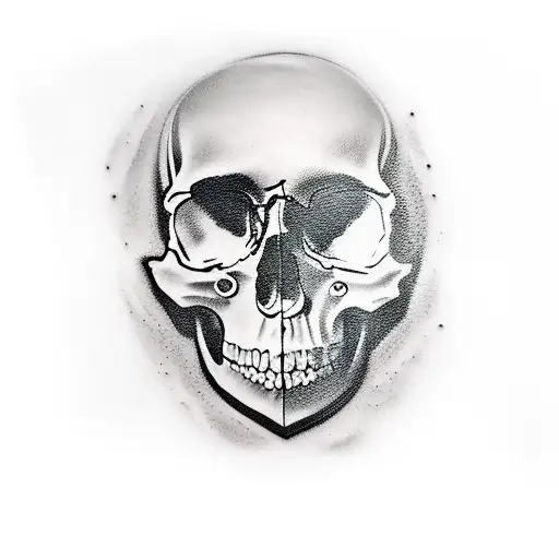 skull amd car engine tattoo design idea