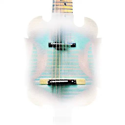 acoustic guitar bluegrass Lake Michigan  tattoo design idea