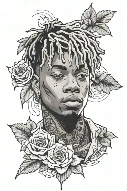 juice wrld tattoo design idea