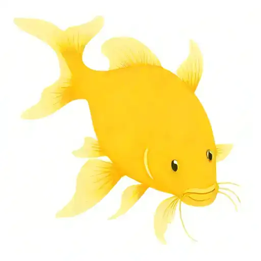 catfish, watercolour background tattoo design idea